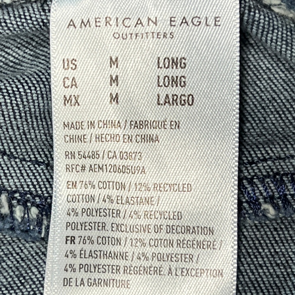 American Eagle Pull-On Flare Jeans Medium Long Dark Wash Flare High Rise Stretch - Picture 4 of 11